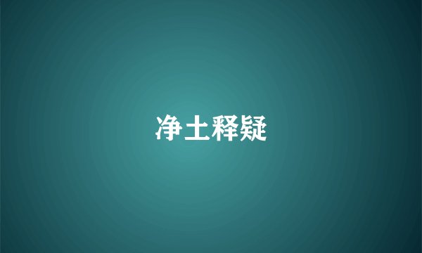 净土释疑