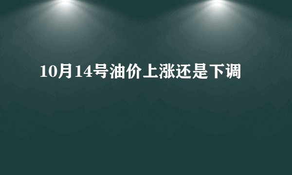 10月14号油价上涨还是下调