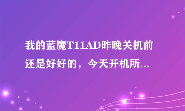 我的蓝魔T11AD昨晚关机前还是好好的，今天开机所有数据丢失，连触屏也失灵了，光机都光不了了，我该怎么办