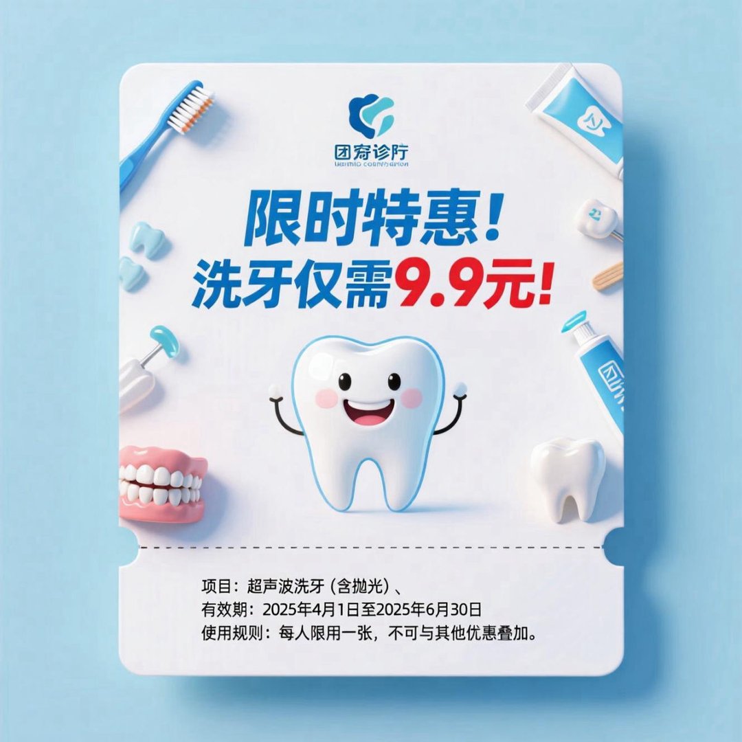 团购为什么会有四十块的洗牙券