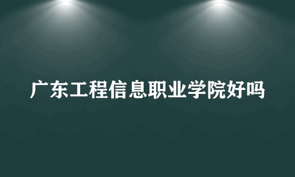 广东工程信息职业学院好吗