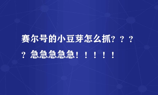 赛尔号的小豆芽怎么抓？？？？急急急急急！！！！！