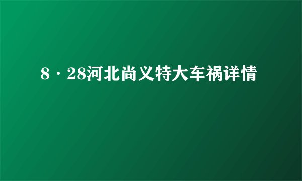 8·28河北尚义特大车祸详情