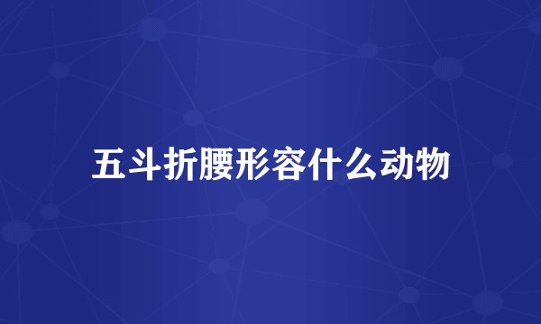 五斗折腰形容什么动物