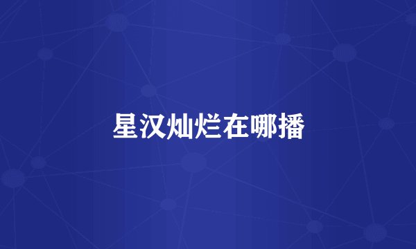 星汉灿烂在哪播