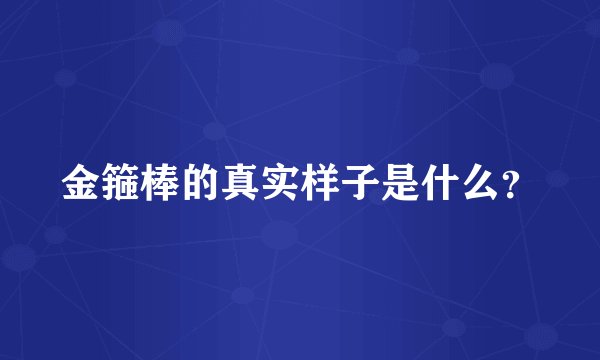 金箍棒的真实样子是什么?