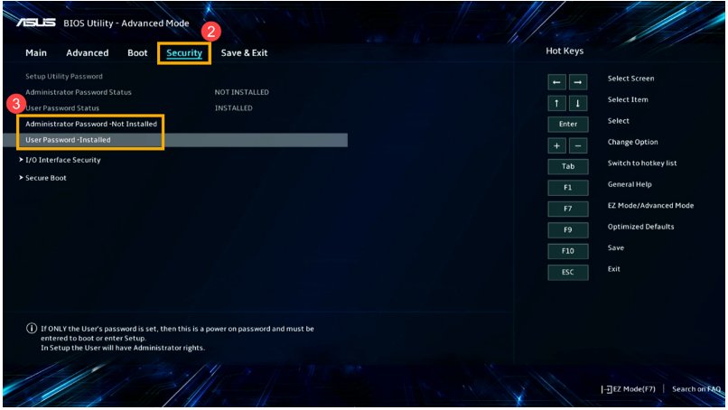华硕台式电脑打开出现enter password密码怎么解除?