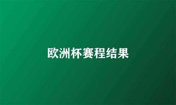 欧洲杯赛程结果