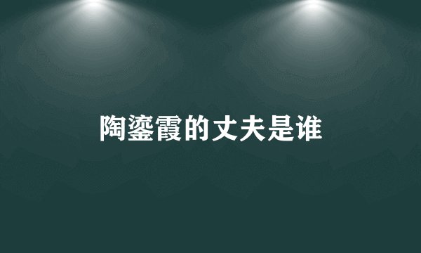 陶鎏霞的丈夫是谁