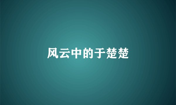风云中的于楚楚