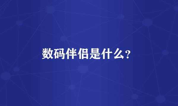 数码伴侣是什么？
