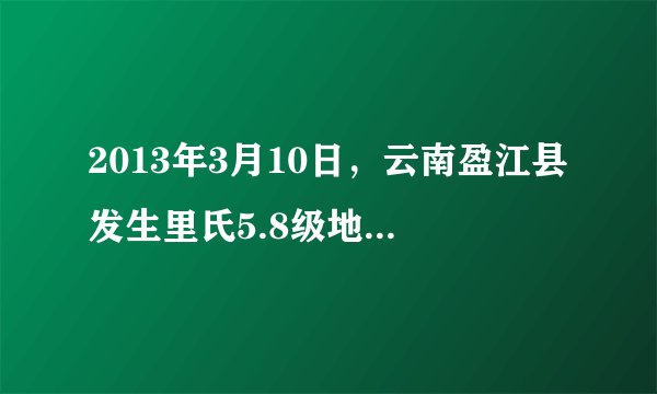 2013年3月10日，云南盈江县发生里氏5.8级地震。萧山金利浦地震救援队接到上级命令后立即赶赴震区进行救援