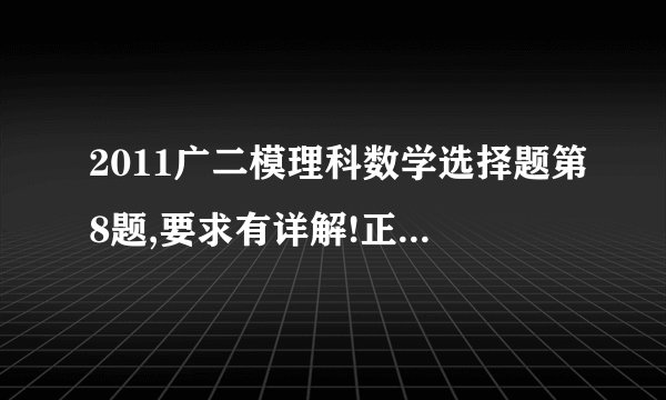 2011广二模理科数学选择题第8题,要求有详解!正方形ABCD的边长为2,点E、...