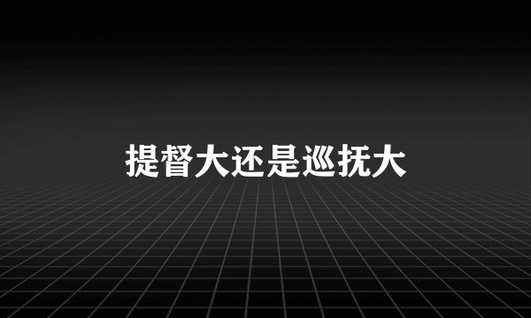 提督大还是巡抚大