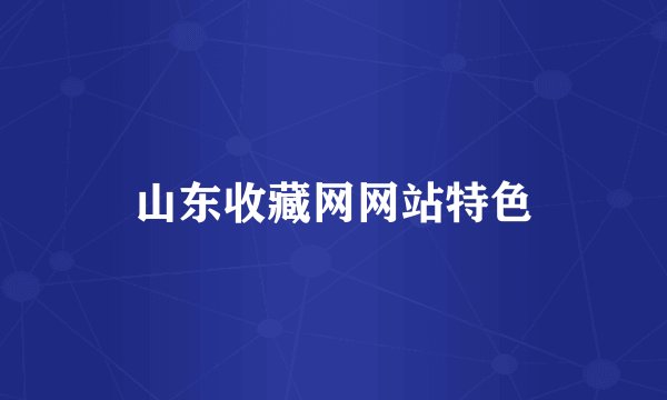 山东收藏网网站特色
