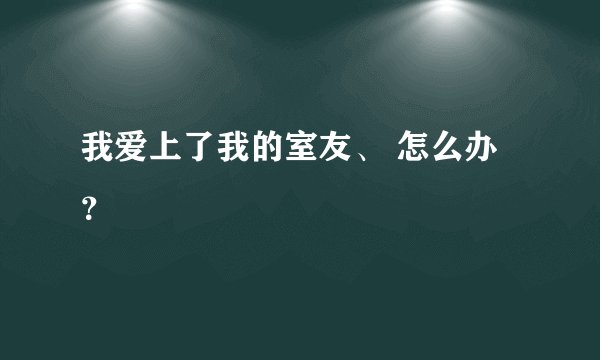 我爱上了我的室友、 怎么办？