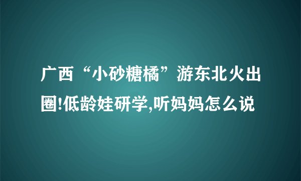 广西“小砂糖橘”游东北火出圈!低龄娃研学,听妈妈怎么说