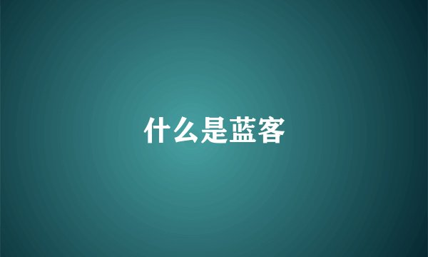 什么是蓝客
