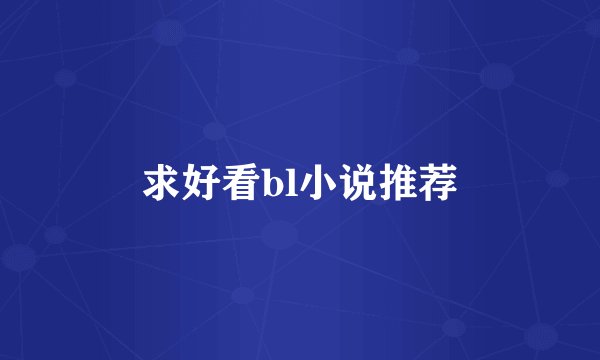 求好看bl小说推荐