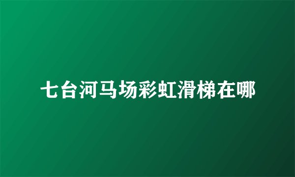 七台河马场彩虹滑梯在哪