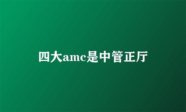 四大amc是中管正厅