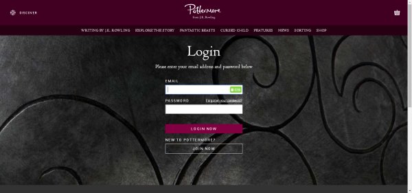新版pottermore 攻略,好叭,就先说说咋样注册的,最好附上注册前的页面,和注册完的页面