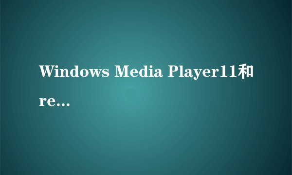 Windows Media Player11和realplaye