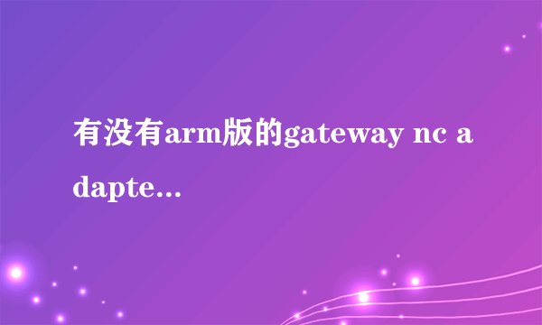 有没有arm版的gateway nc adapter驱动程序