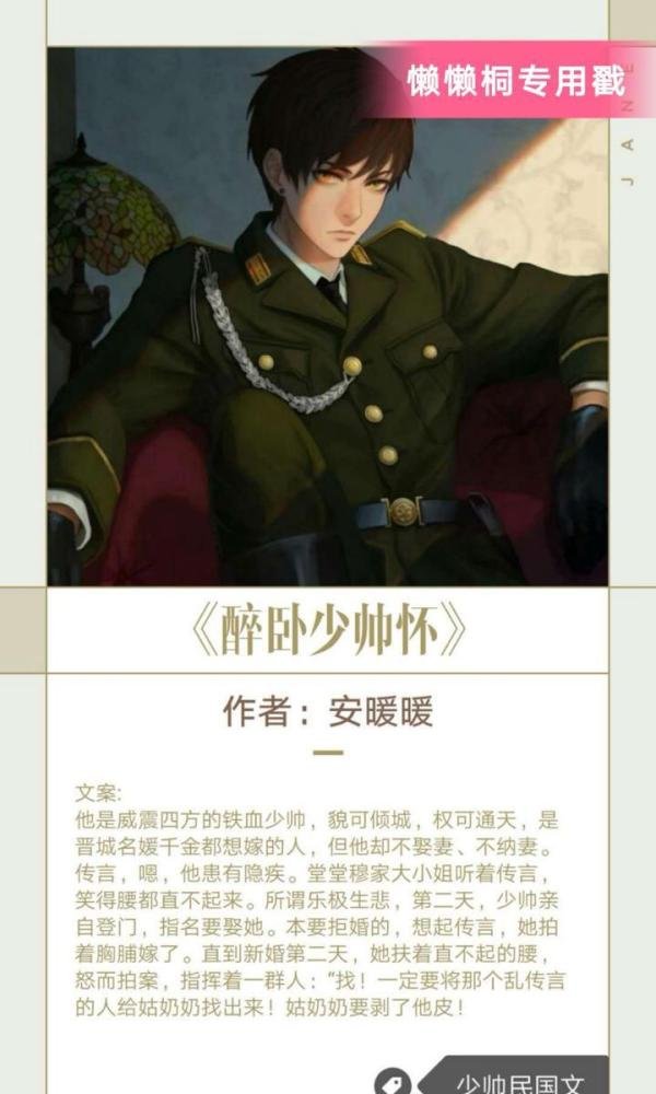 小说推文「少帅民国合集」