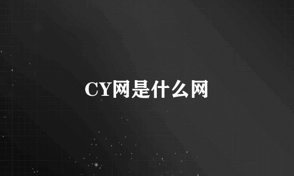 CY网是什么网