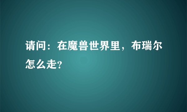 请问：在魔兽世界里，布瑞尔怎么走？