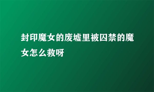 封印魔女的废墟里被囚禁的魔女怎么救呀