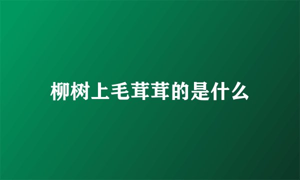 柳树上毛茸茸的是什么