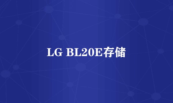 LG BL20E存储