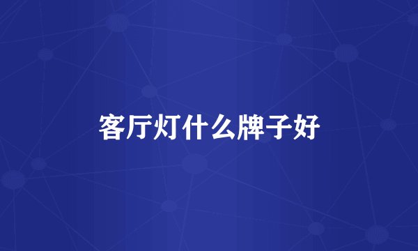 客厅灯什么牌子好