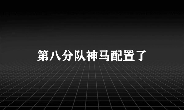第八分队神马配置了