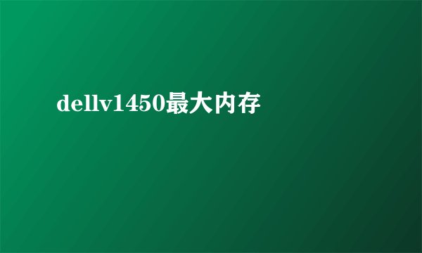 dellv1450最大内存