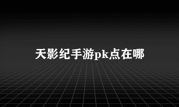 天影纪手游pk点在哪