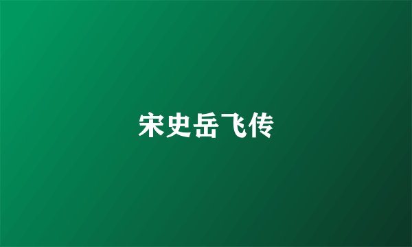 宋史岳飞传
