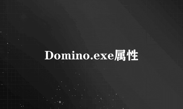 Domino.exe属性
