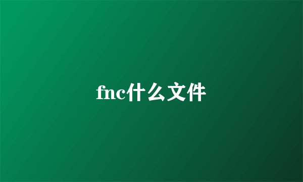 fnc什么文件