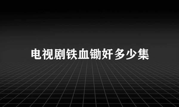 电视剧铁血锄奸多少集