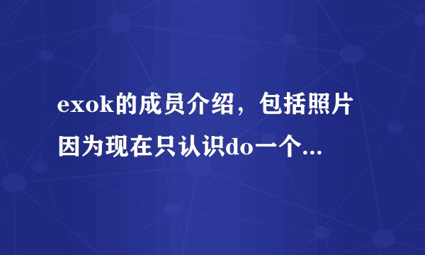 exok的成员介绍，包括照片因为现在只认识do一个人~~~