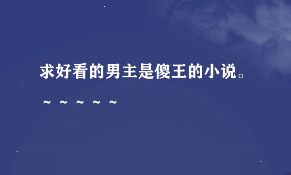 求好看的男主是傻王的小说。～～～～～