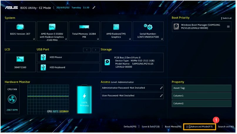 华硕台式电脑打开出现enter password密码怎么解除？