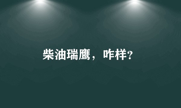 柴油瑞鹰，咋样？