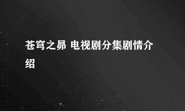 苍穹之昴 电视剧分集剧情介绍
