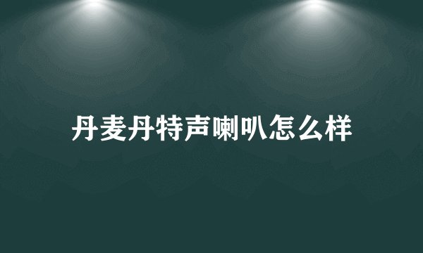 丹麦丹特声喇叭怎么样