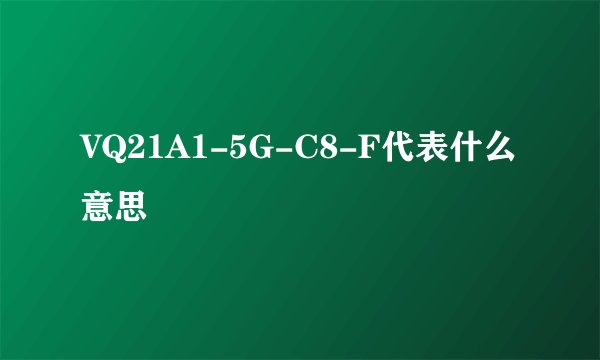 VQ21A1-5G-C8-F代表什么意思