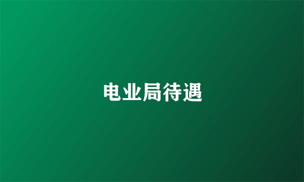 电业局待遇